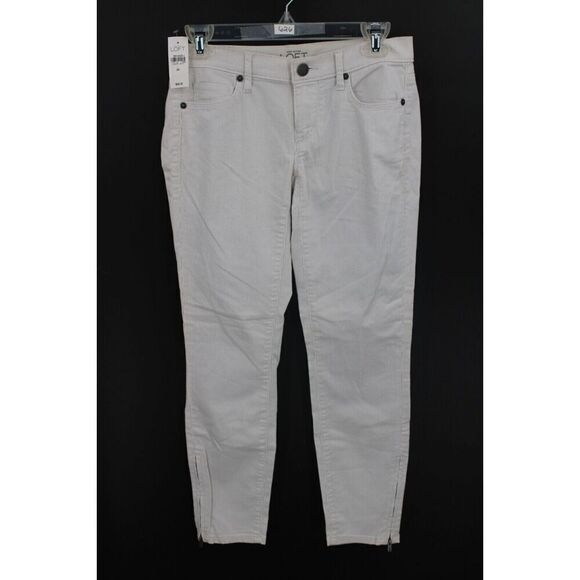 Ann Taylor Loft Modern Skinny Pants Size 24/00 Gray & White Stripe Jeans Nwt - Picture 1 of 10
